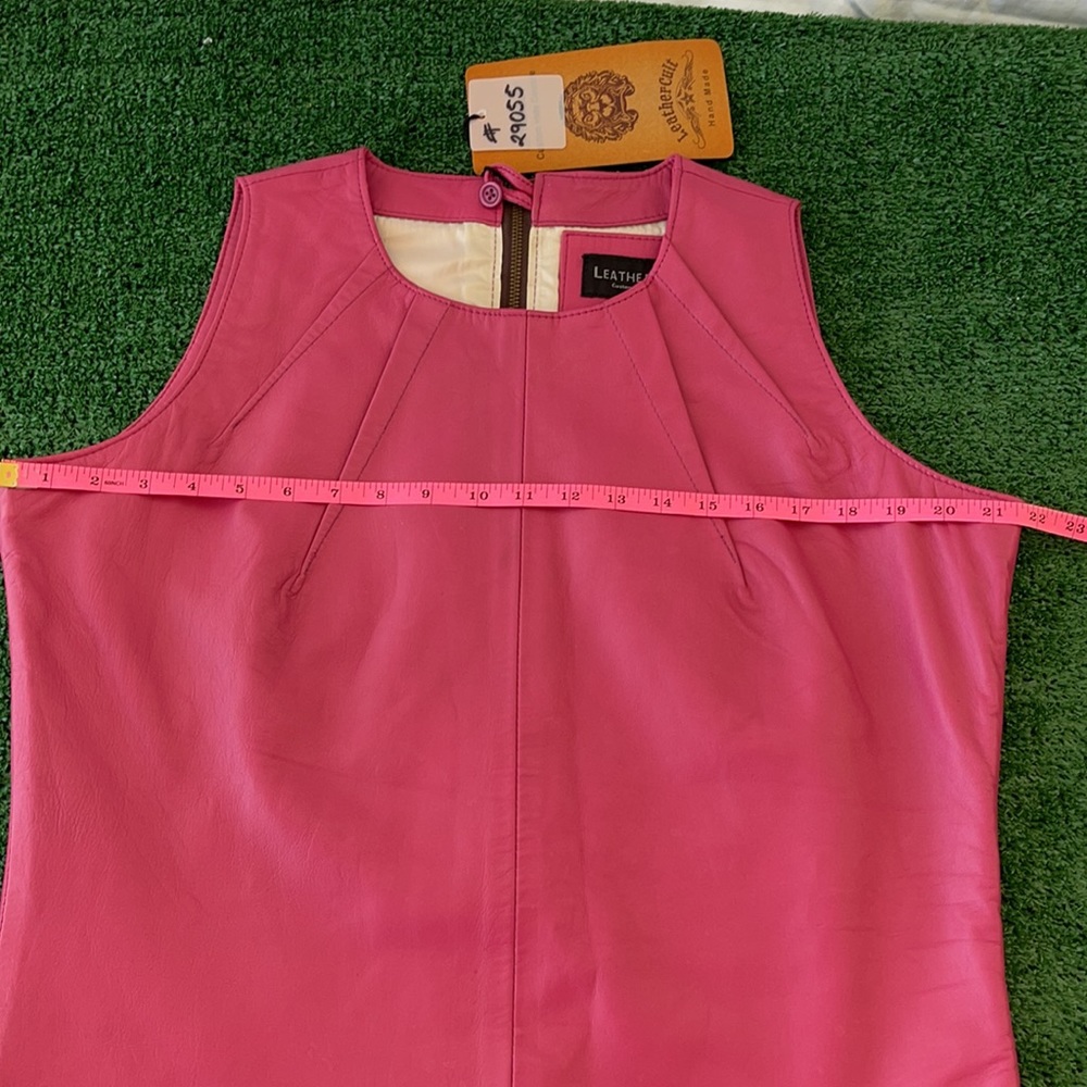 NEW Custom Pink Leather Dress by Leathercult - Picture 13 of 15
